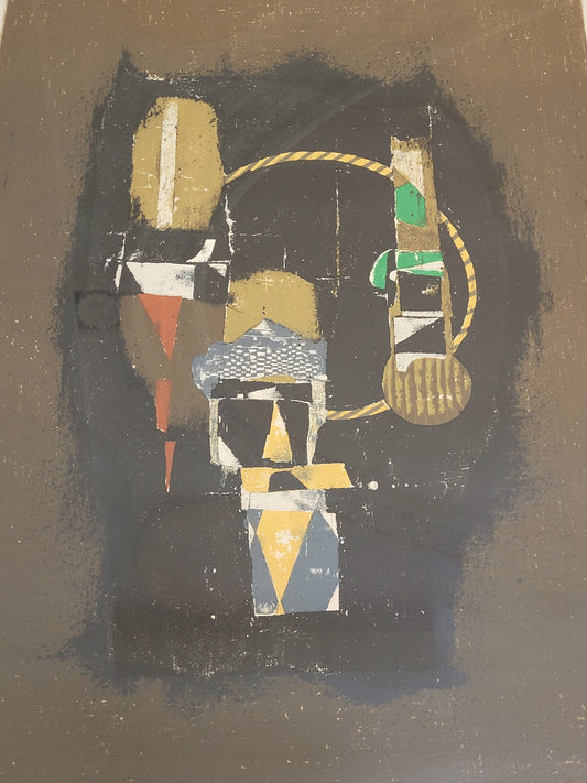 Johnny Friedländer (1912-1992) Farblithographie Komposition 100x70cm