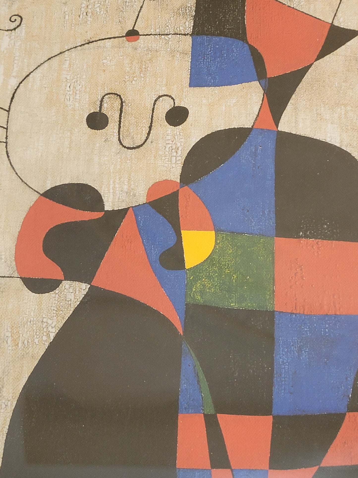 Joan Miró (1893-1983) Hochwertige Grafik Personen und Hund vor Sonne