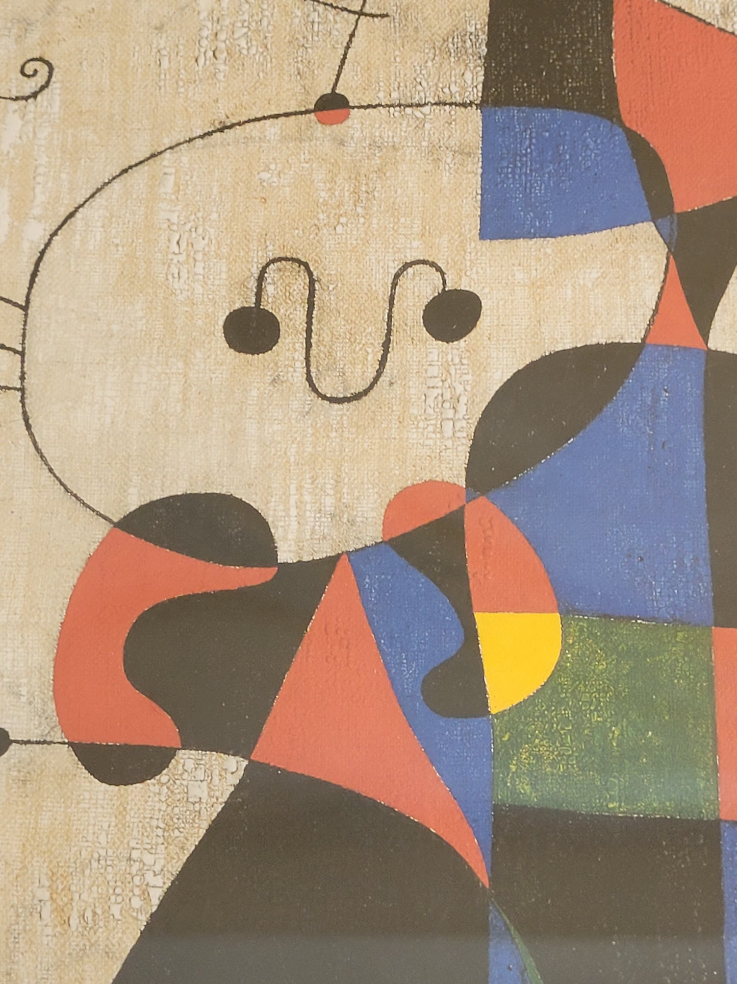 Joan Miró (1893-1983) Hochwertige Grafik Personen und Hund vor Sonne