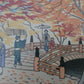 Takeji Asano (1900-1998) Original Farbholzschnitt Takao, Kyoto im Herbst