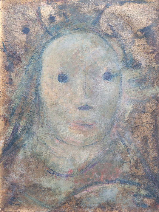 Mitteleuropäische Schule (XX) Interessantes Gemälde Porträt