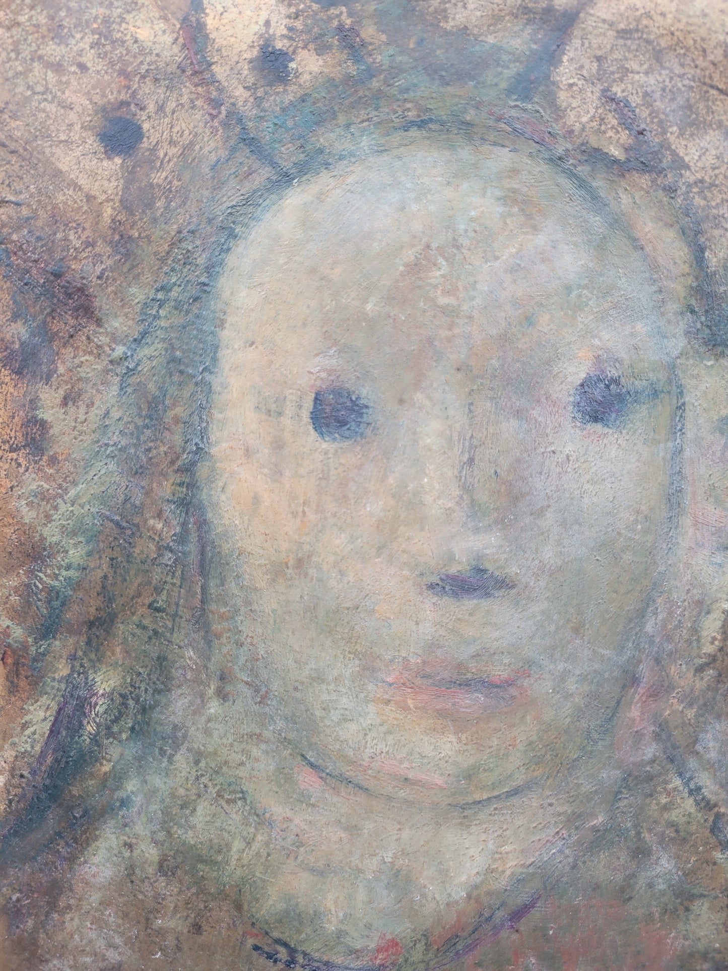 Mitteleuropäische Schule (XX) Interessantes Gemälde Porträt