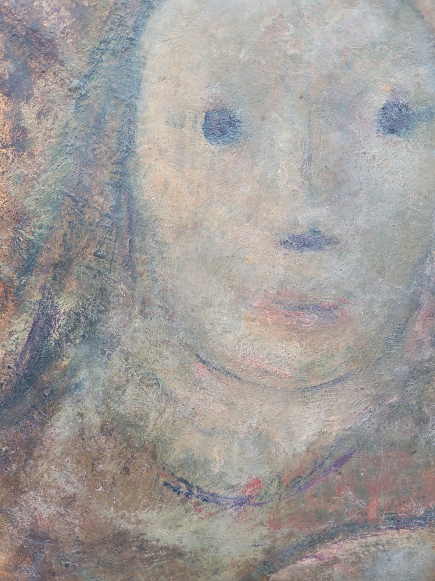 Mitteleuropäische Schule (XX) Interessantes Gemälde Porträt