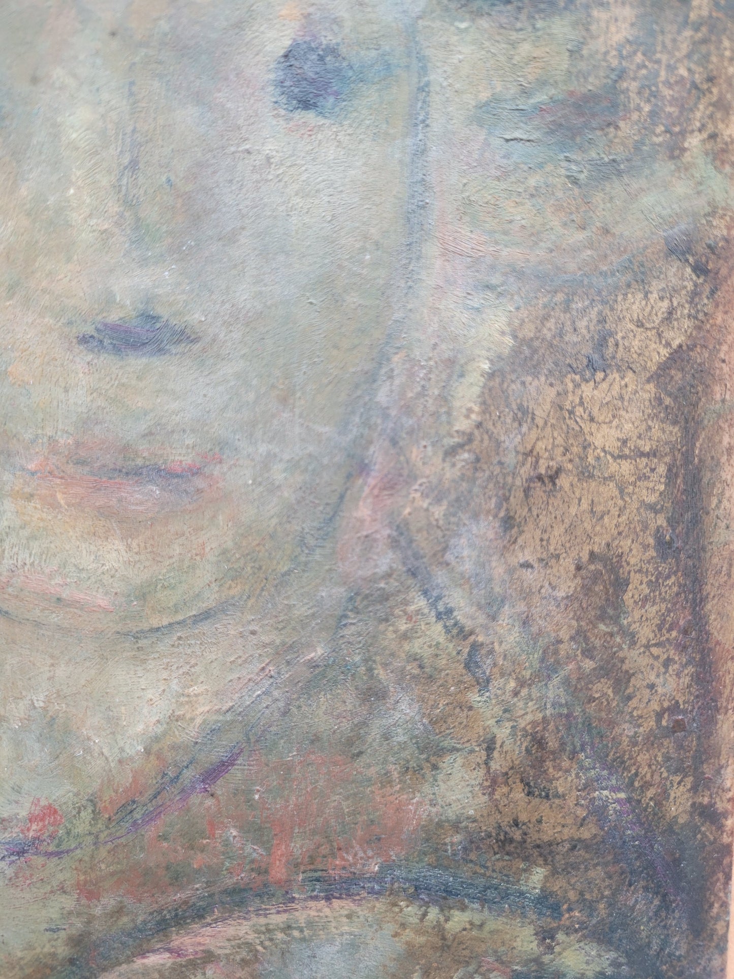 Mitteleuropäische Schule (XX) Interessantes Gemälde Porträt