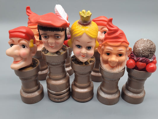 Amüsante Ritterliche Schachfiguren, Puppen Handpuppen