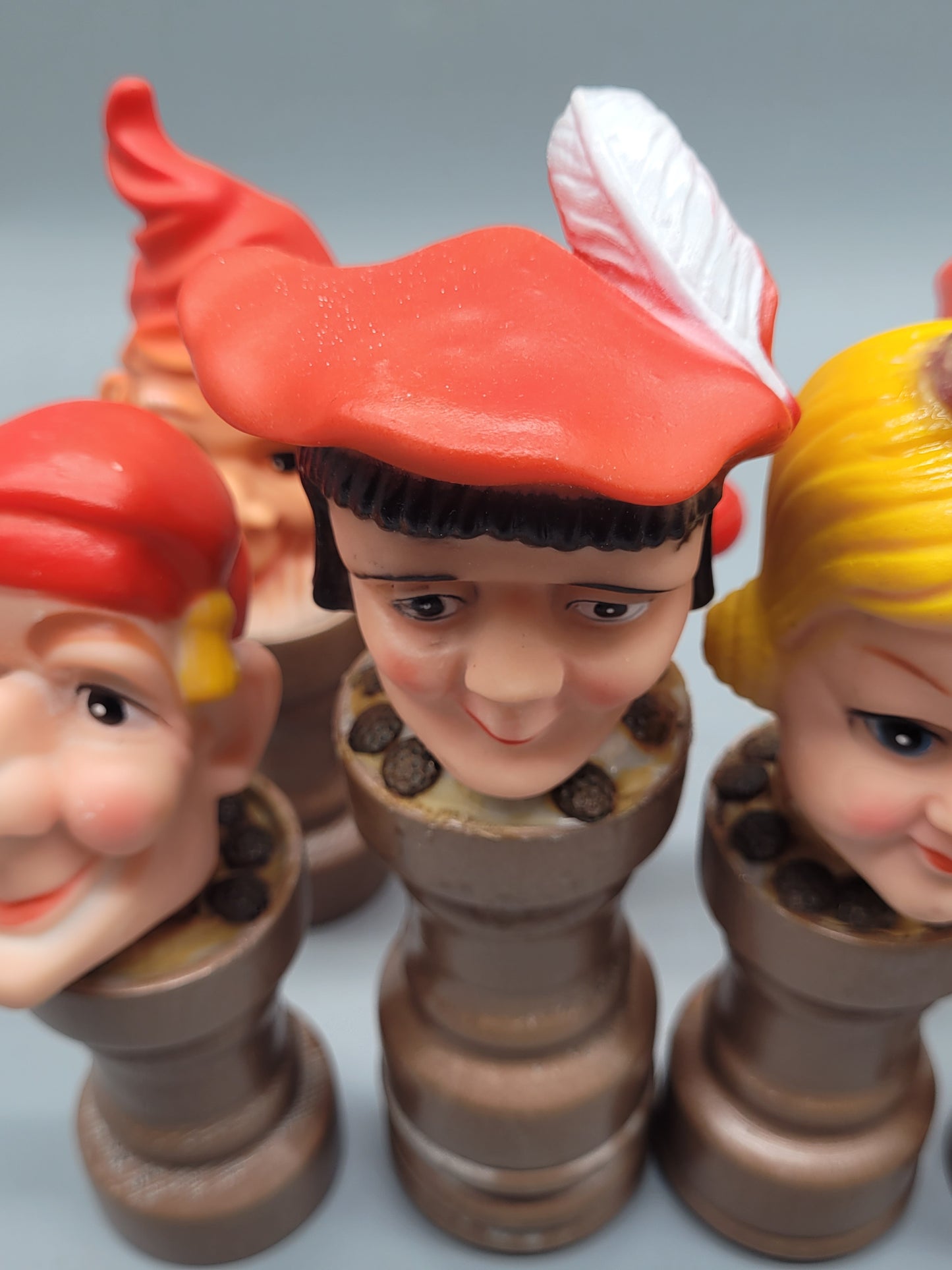 Amüsante Ritterliche Schachfiguren, Puppen Handpuppen