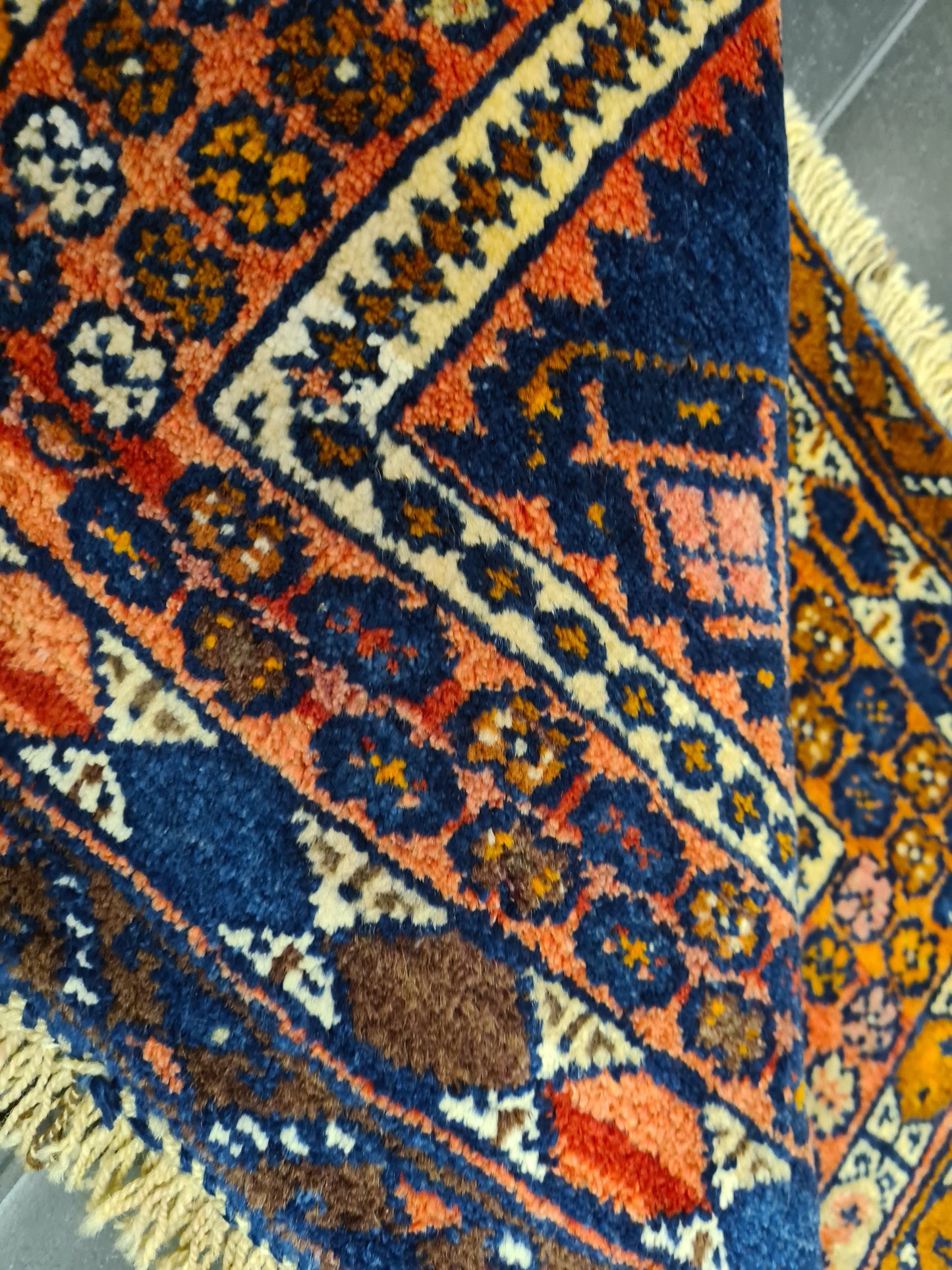 Seltenes Handgeknüpftes Sammlerstück Shiraz Kasak Orientteppich 82X60cm
