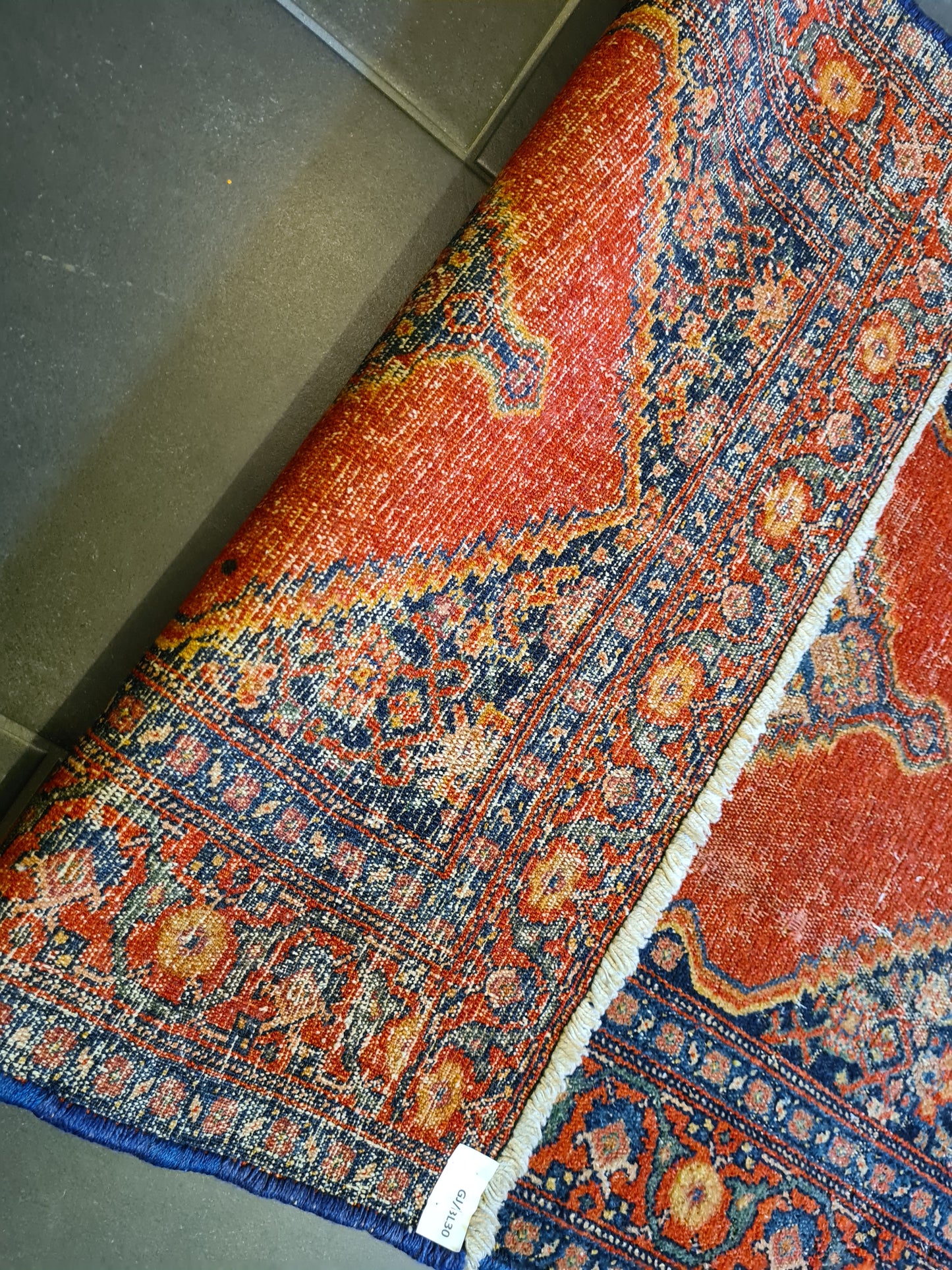 Handgeknüpfter Perser Senneh Orientteppich mit Antikem Muster 91X63cm