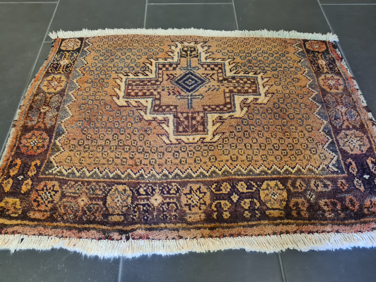 Handgeknüpfter Afshari Orientteppich Persische Handwerkskunst 91X63cm