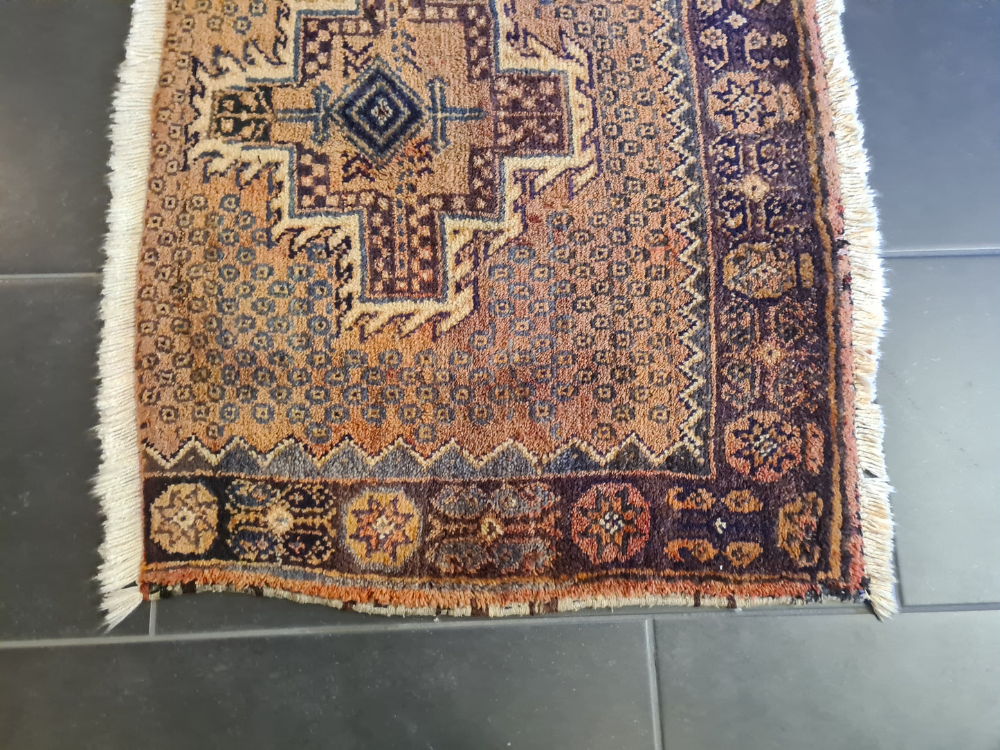 Handgeknüpfter Afshari Orientteppich Persische Handwerkskunst 91X63cm