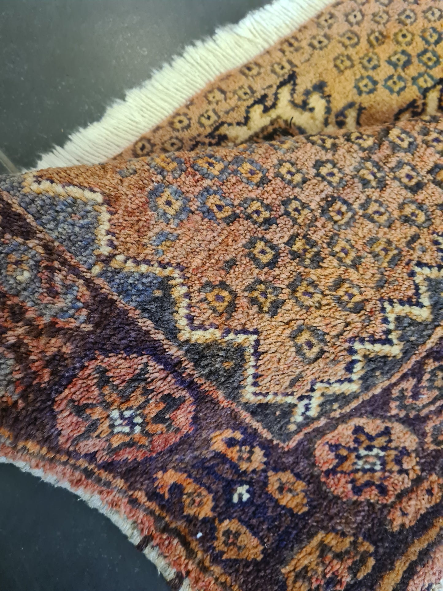 Handgeknüpfter Afshari Orientteppich Persische Handwerkskunst 91X63cm