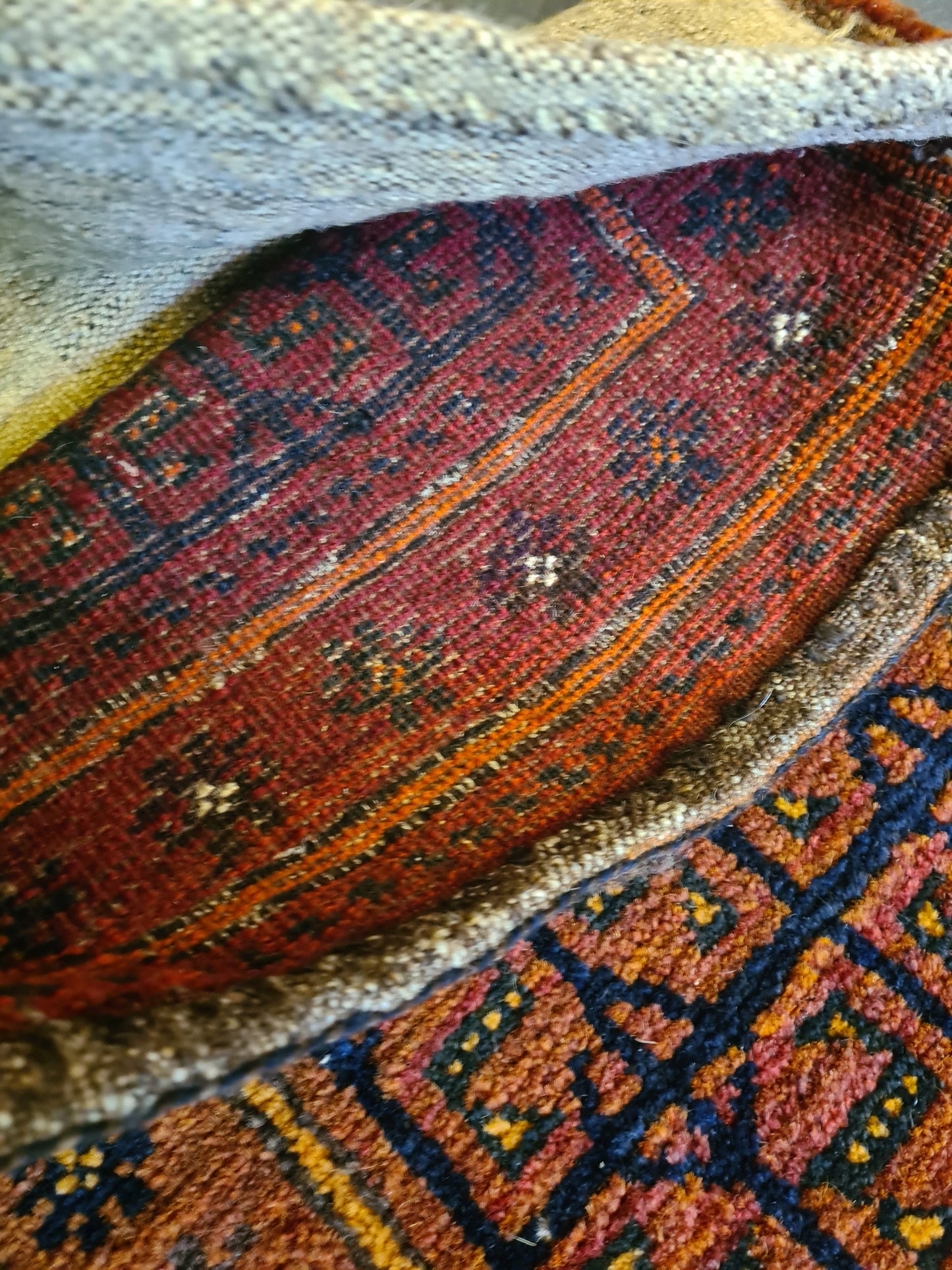 Antiker Handgeknüpfter Orientteppich – Shiraz Tasche 73X50cm