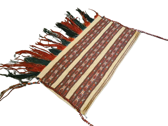 Antiker Handgeknüpfter Orientteppich Turkman Tasche Satteltasche 81X44cm