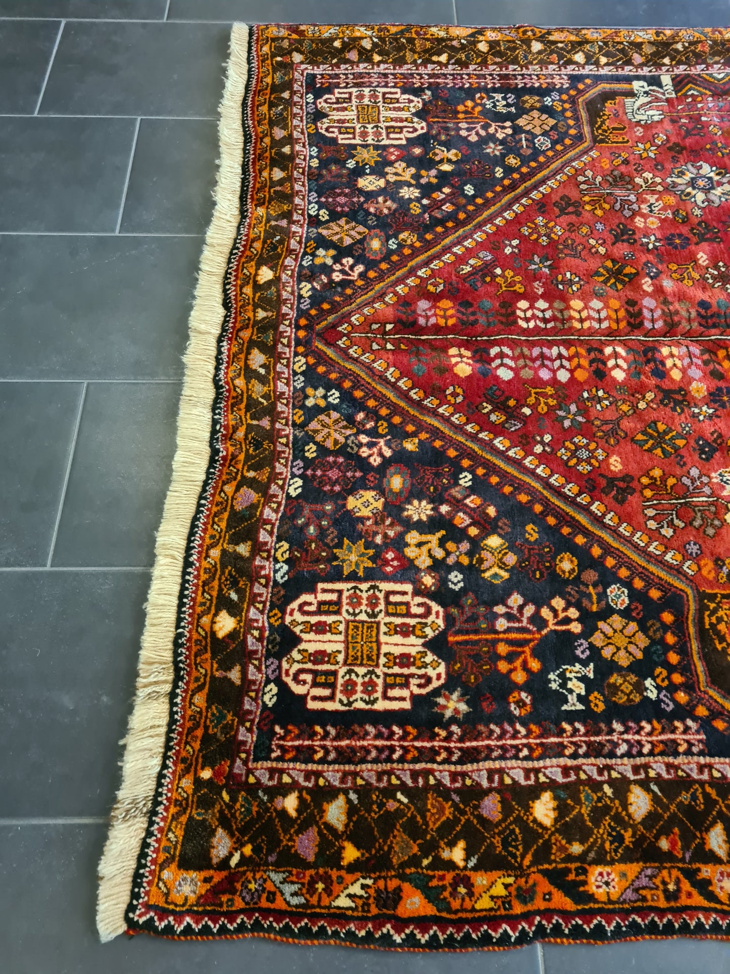 Antiker Handgeknüpfter Orientteppich – Shiraz Ghashgai Perser Teppich 247X162cm