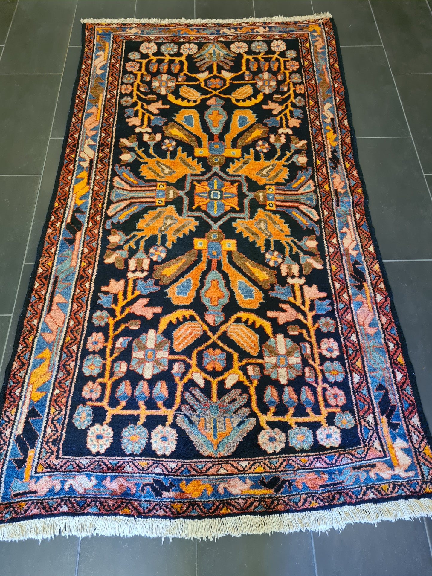Antiker Handgeknüpfter Orientteppich – Perser Lillian Sarough Teppich 217X122cm