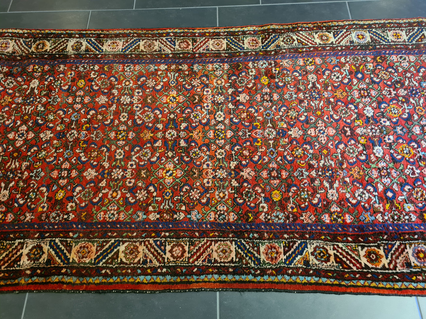Antiker Handgeknüpfter Orientteppich – Perser Malayer Läufer 510X116cm