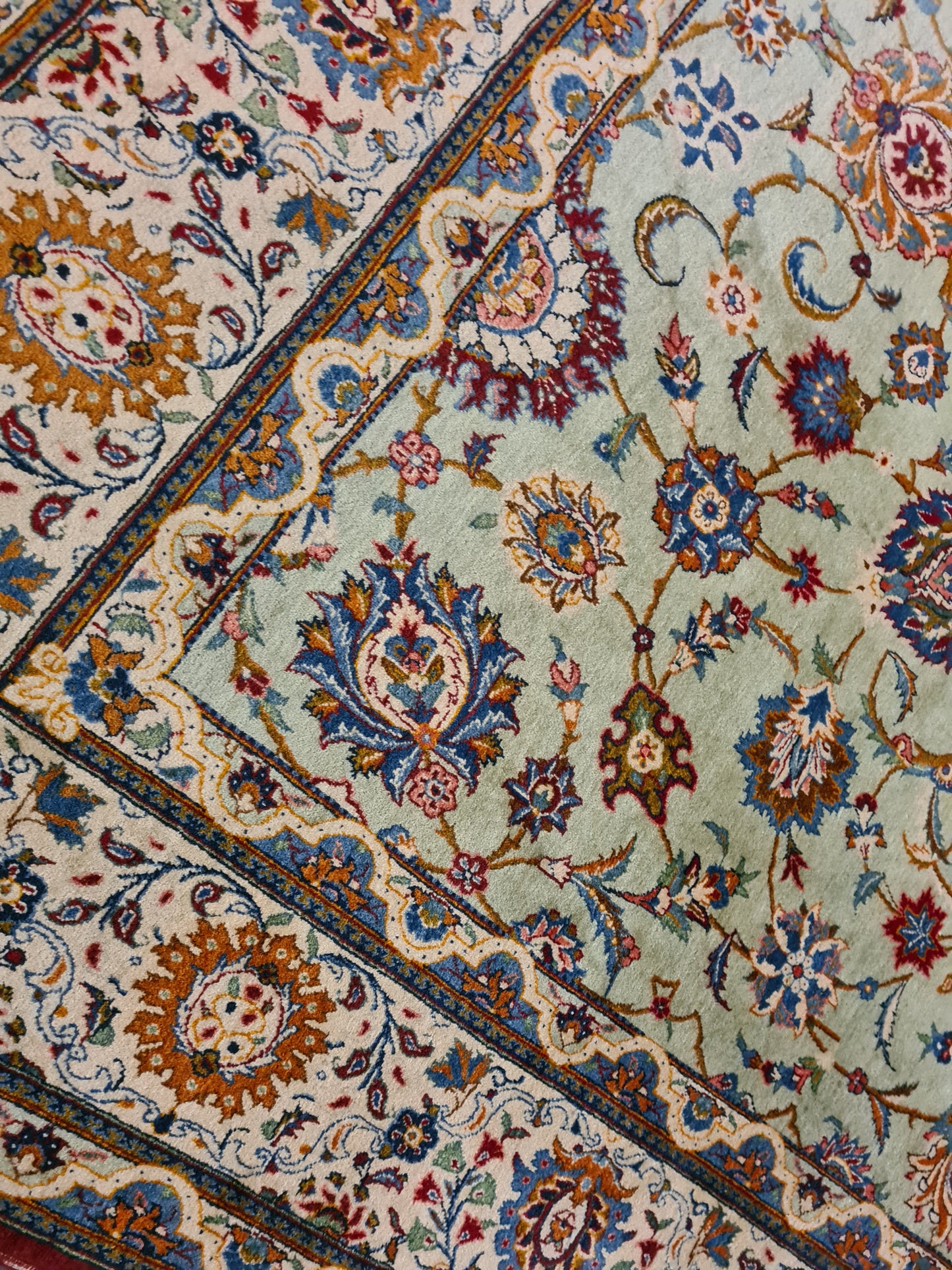 Handgeknüpfter Orientteppich Perser Keshan Palastteppich 404X268cm