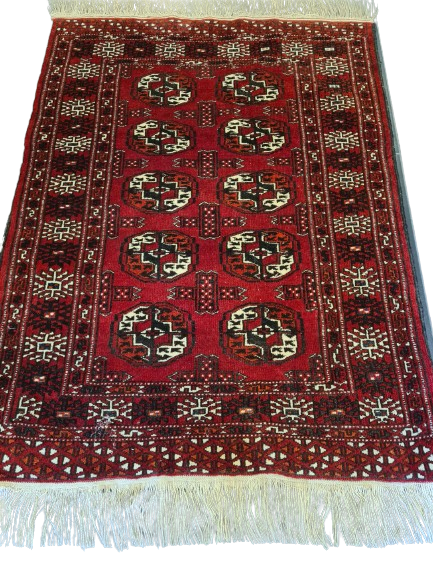 Antiker Handgeknüpfter Orientteppich – Buchara Turkman Teppich (UdSSR) 130X98cm