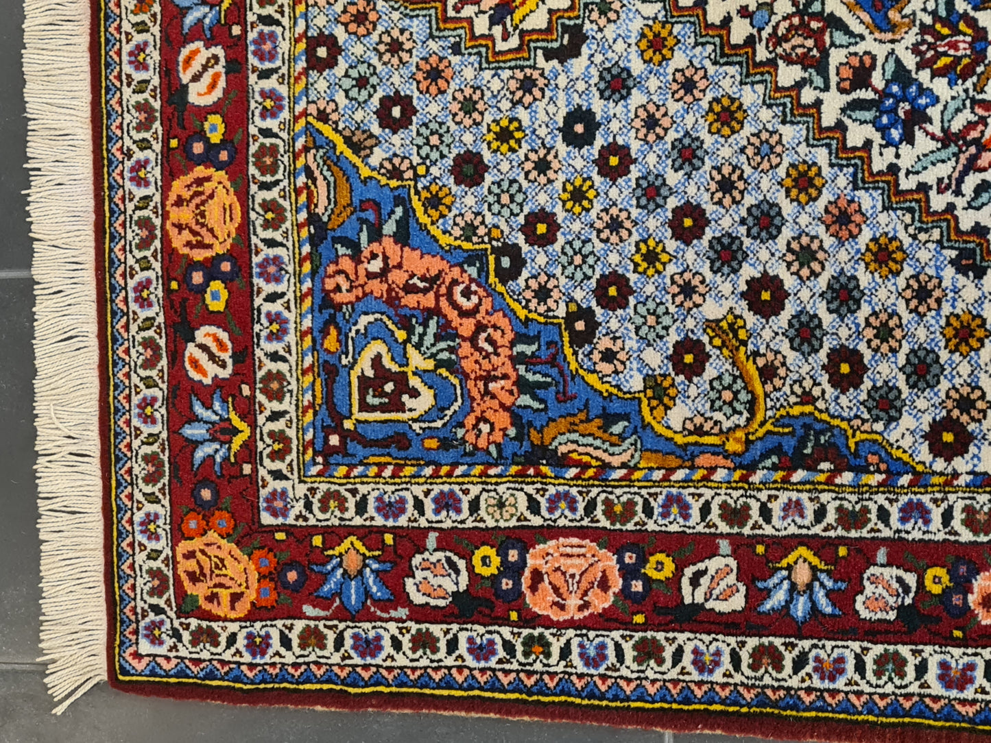 Edler Handgeknüpfter Orientteppich – Perser Ghom Teppich 156X107cm