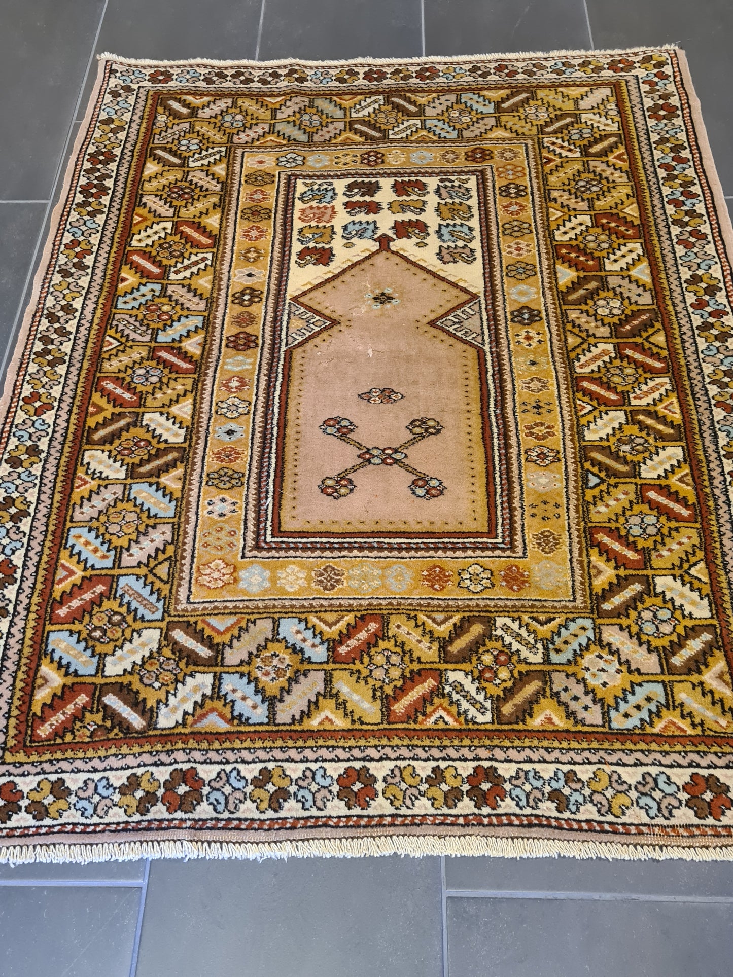 Antiker Handgeknüpfter Orientteppich - Milas Türkei Teppich 132X106cm