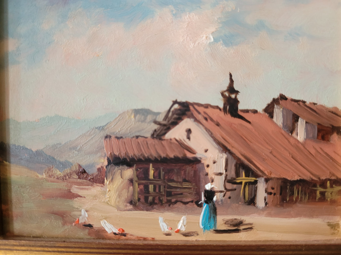 Ölgemälde Gemälde Dünenlandschaft Anatolische Schule (XX) 27x30cm