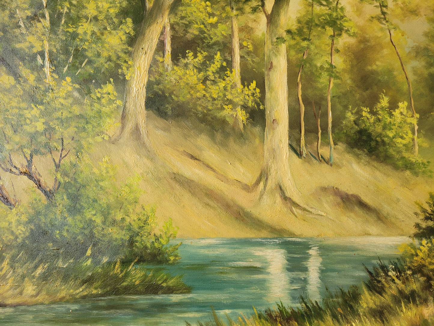 Ölgemälde Gemälde Waldlandschaft Europäische Schule (XX) 100x125cm