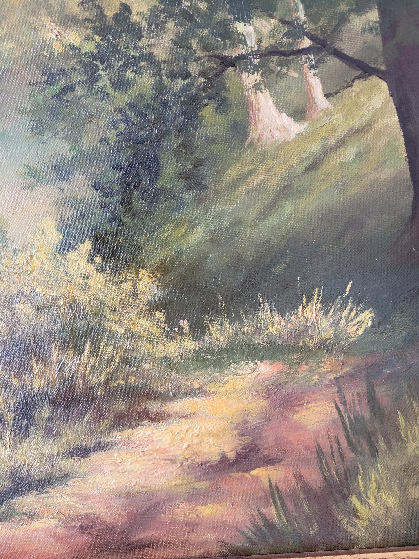 Ölgemälde Gemälde Waldlandschaft Europäische Schule (XX) 100x125cm