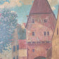 Ölgemälde Gemälde Karl Schäfer (1888-1956) Dorf mit Stadttor 60x50cm