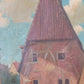 Ölgemälde Gemälde Karl Schäfer (1888-1956) Dorf mit Stadttor 60x50cm