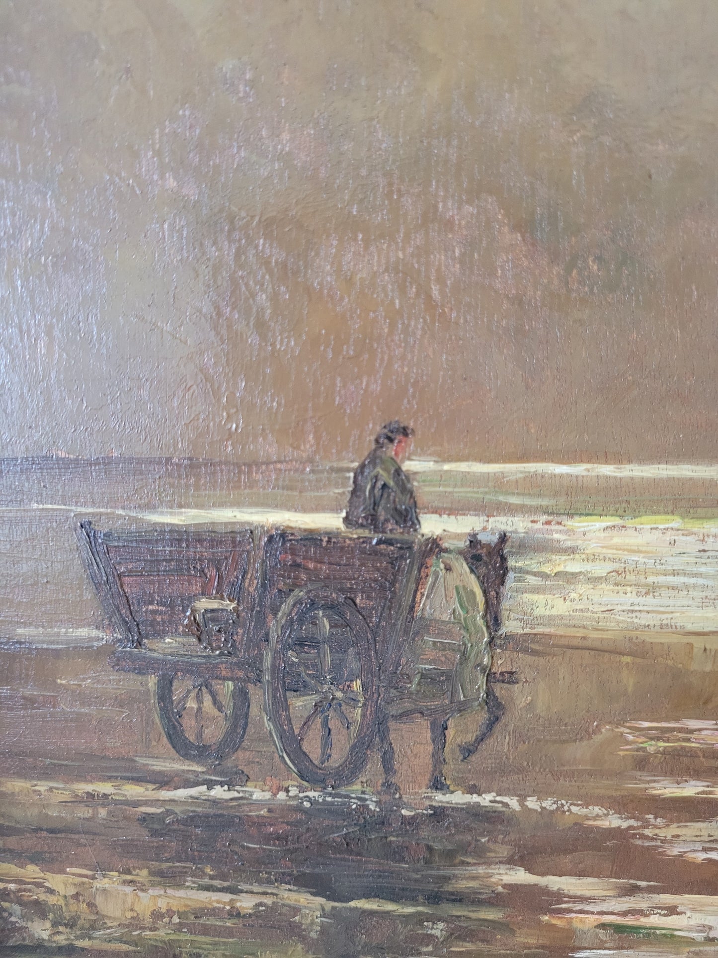 Ölgemälde Gemälde Fischer Hans Haerlander (1880-1943) Küste 52x62cm