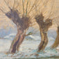 Ölgemälde Gemälde Winterlandschaft Deutsche Schule (XX) Signiert