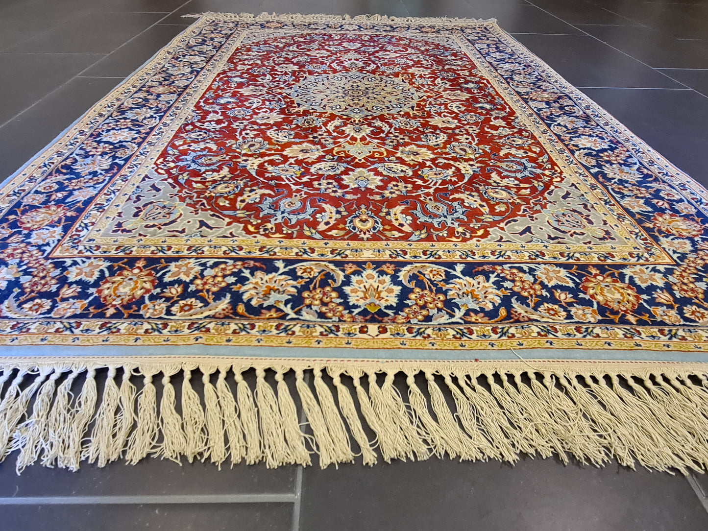 Wertvoller Handgeknüpfter Orientteppich - Perser Isfahan Teppich 161X107cm