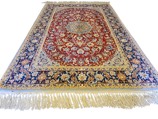 Wertvoller Handgeknüpfter Orientteppich - Perser Isfahan Teppich 161X107cm