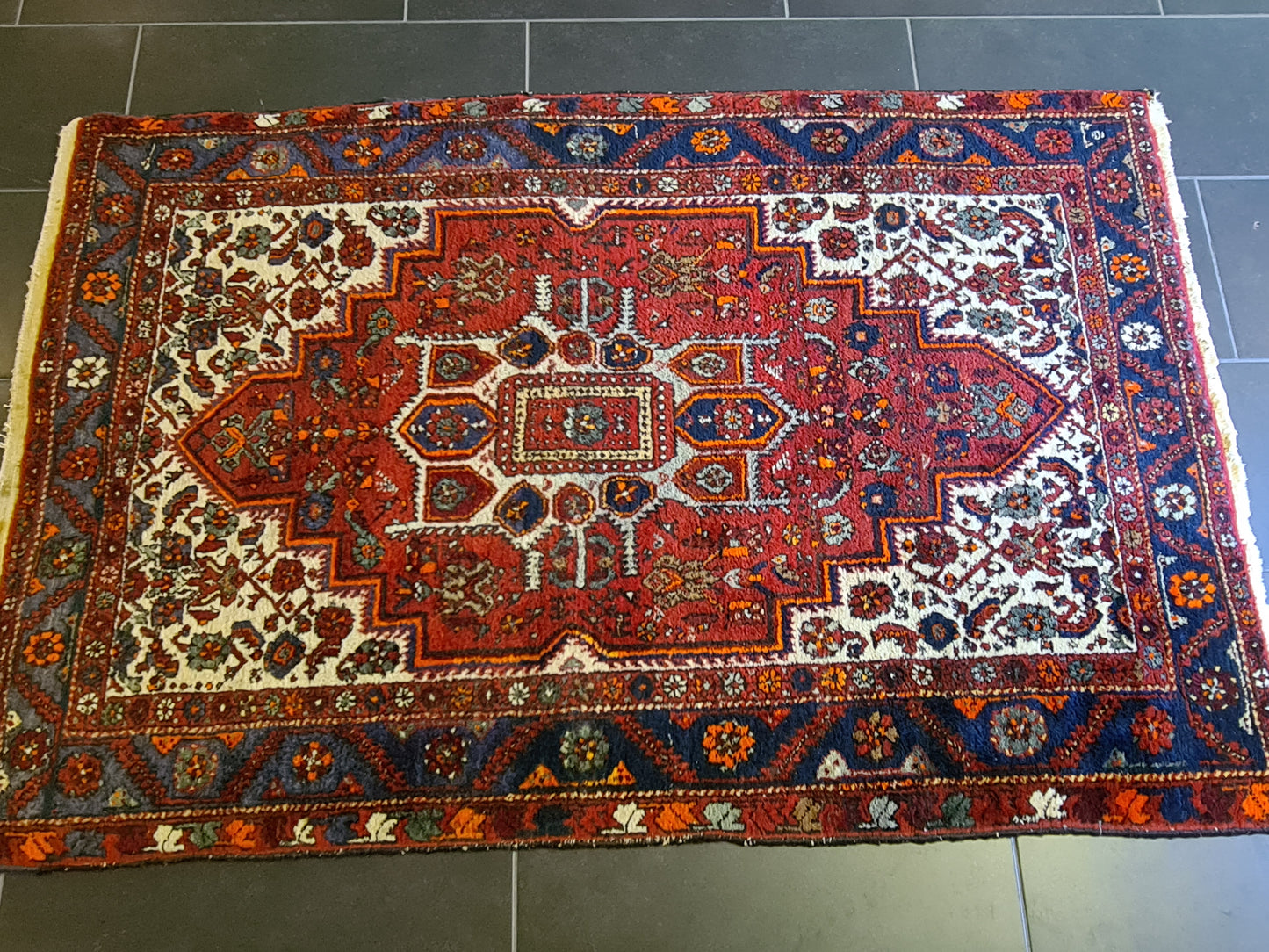 Edler Handgeknüpfter Orientteppich - Perser Bidjar Teppich 162X110cm