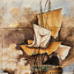 Antikes Delfter Kachel-Tableau Maritime Szene nach Van der Velde