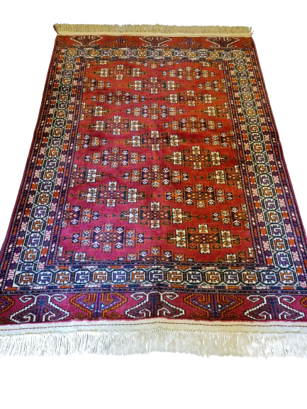 Antiker Handgeknüpfter Orientteppich - Sammler Teppich UdSSR Jomut Turkman 150X107cm