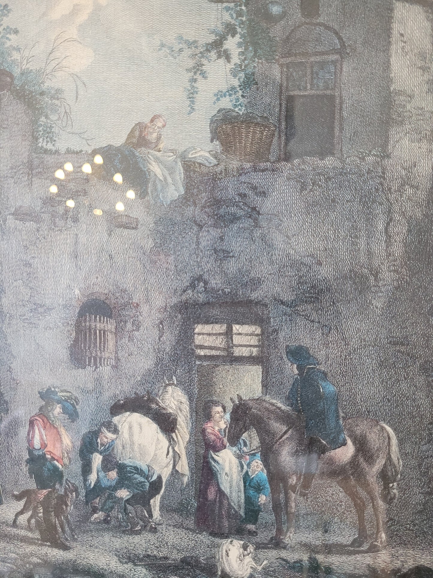 Originale hochwertige Grafik Le Colombier du Mareschal 50 x 57 cm