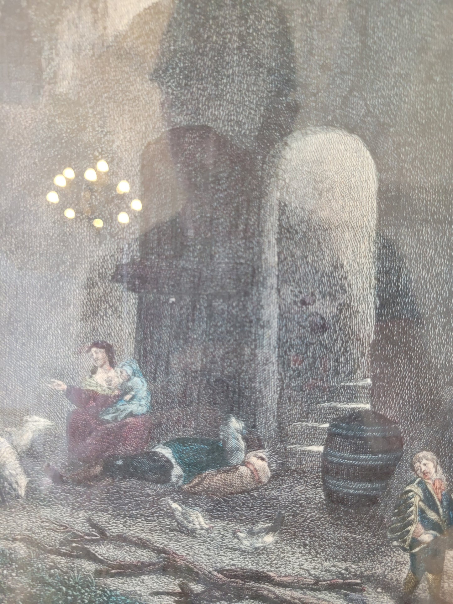 Originale hochwertige Grafik Le Colombier du Mareschal 50 x 57 cm