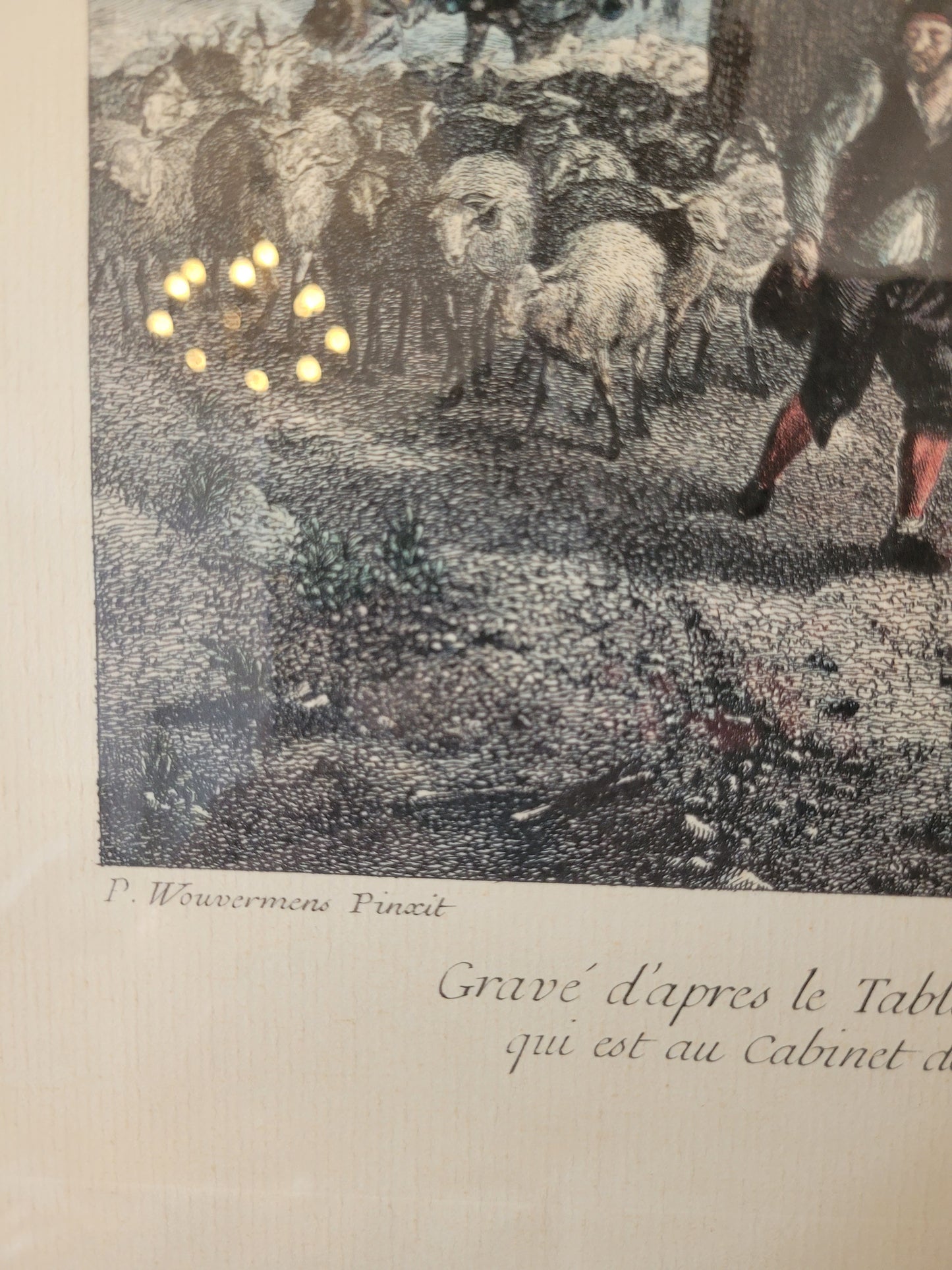 Originale hochwertige Grafik Le Colombier du Mareschal 50 x 57 cm