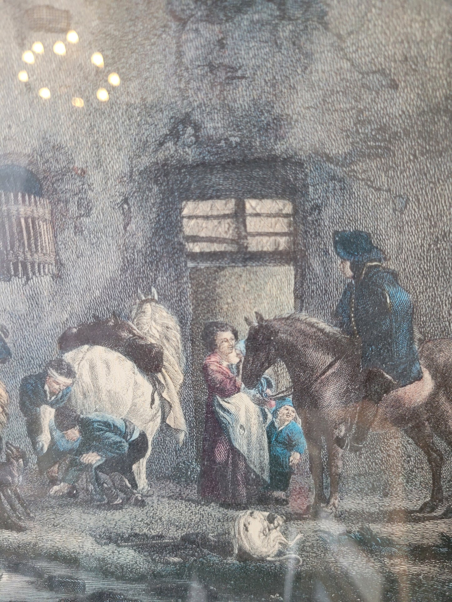 Originale hochwertige Grafik Le Colombier du Mareschal 50 x 57 cm