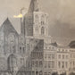 Original Stahlstich "Der Alte Markt zu Köln" von Lange/Kolb, ca. 1835