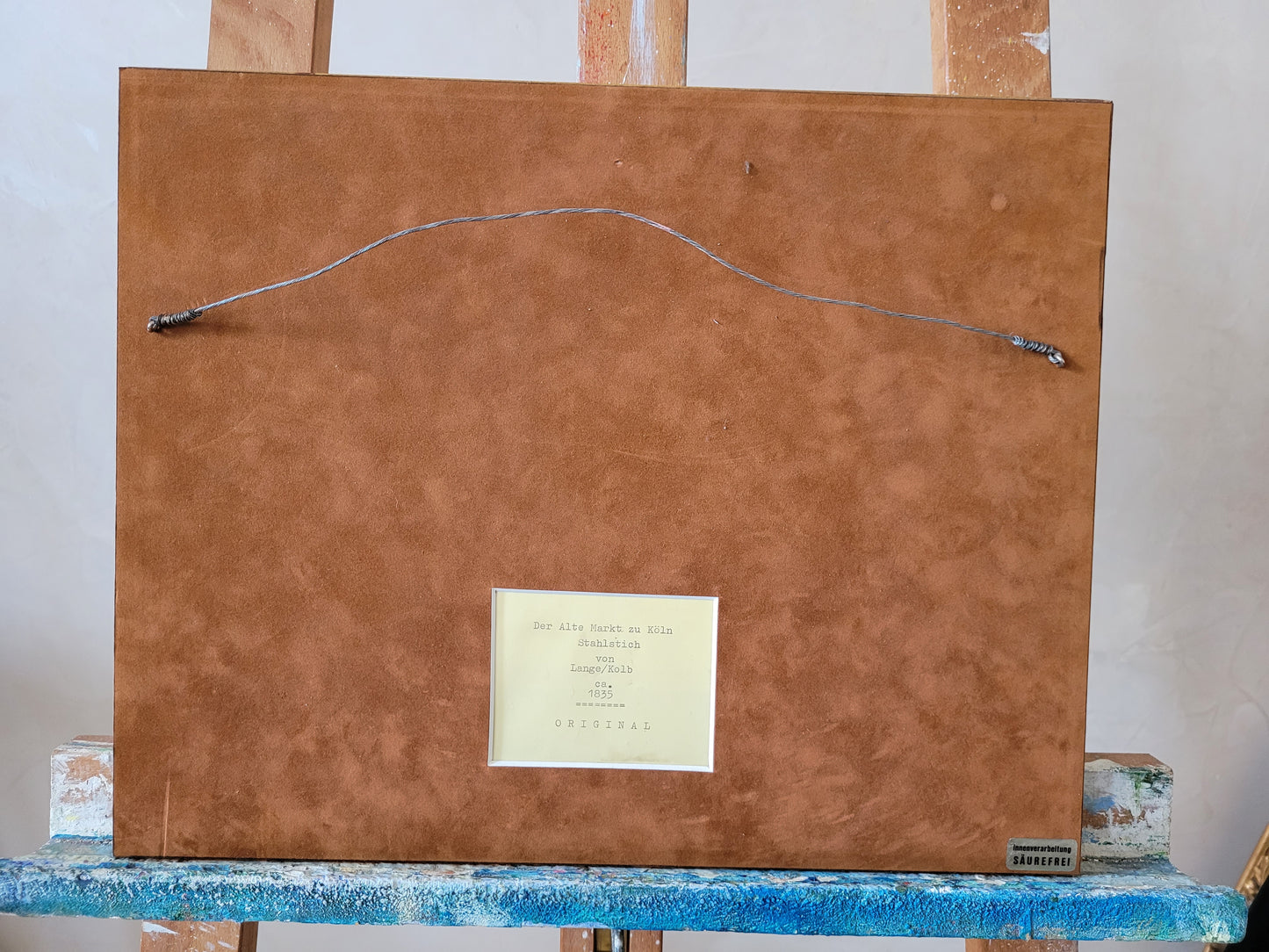 Original Stahlstich "Der Alte Markt zu Köln" von Lange/Kolb, ca. 1835