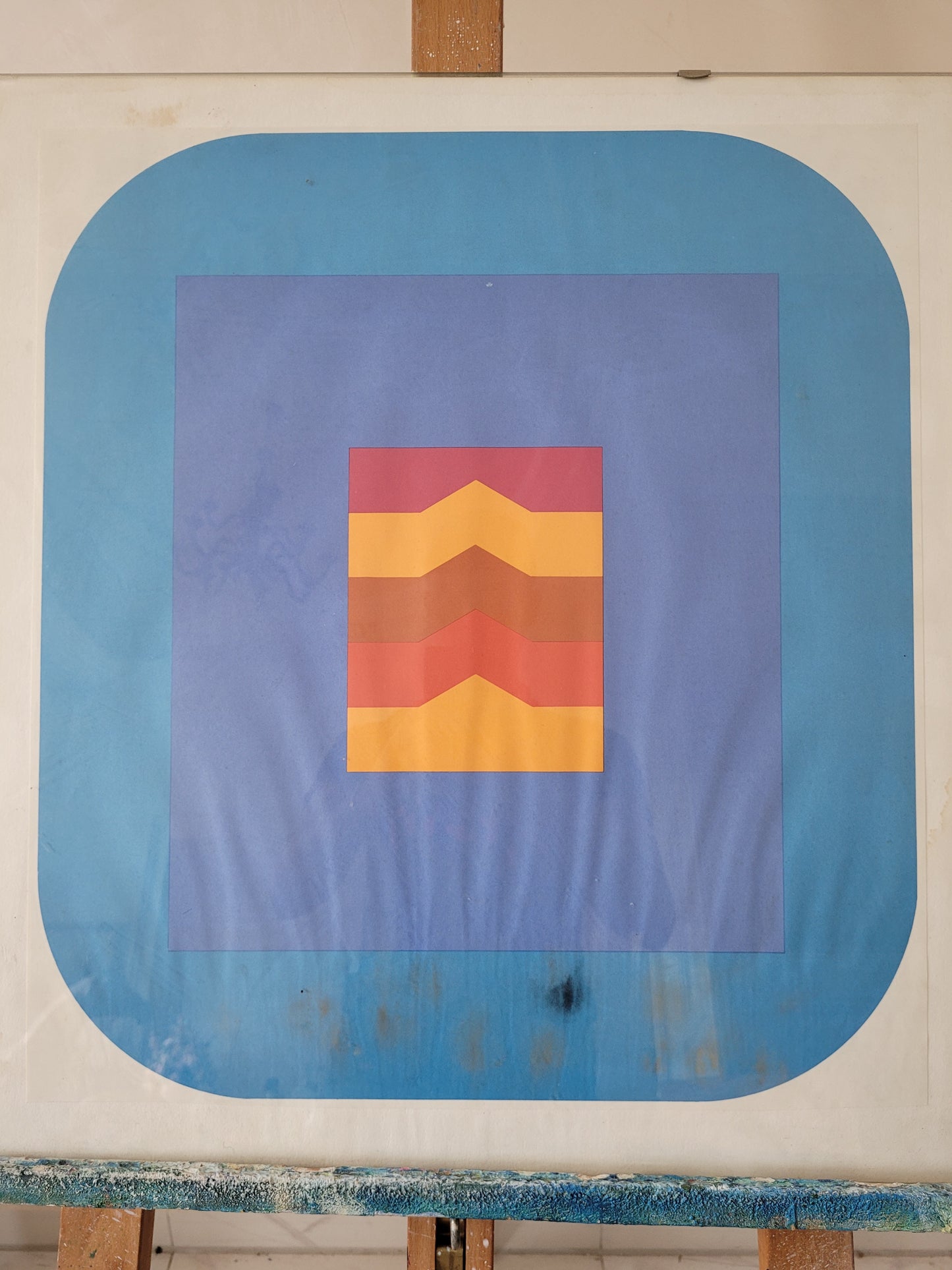 Georg Karl Pfahler Original Serigraphie (1968) 50x36 cm