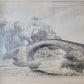 Frank Hurd Original Grafik Wetheral Lanercost Bridge (1970)