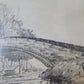 Frank Hurd Original Grafik Wetheral Lanercost Bridge (1970)