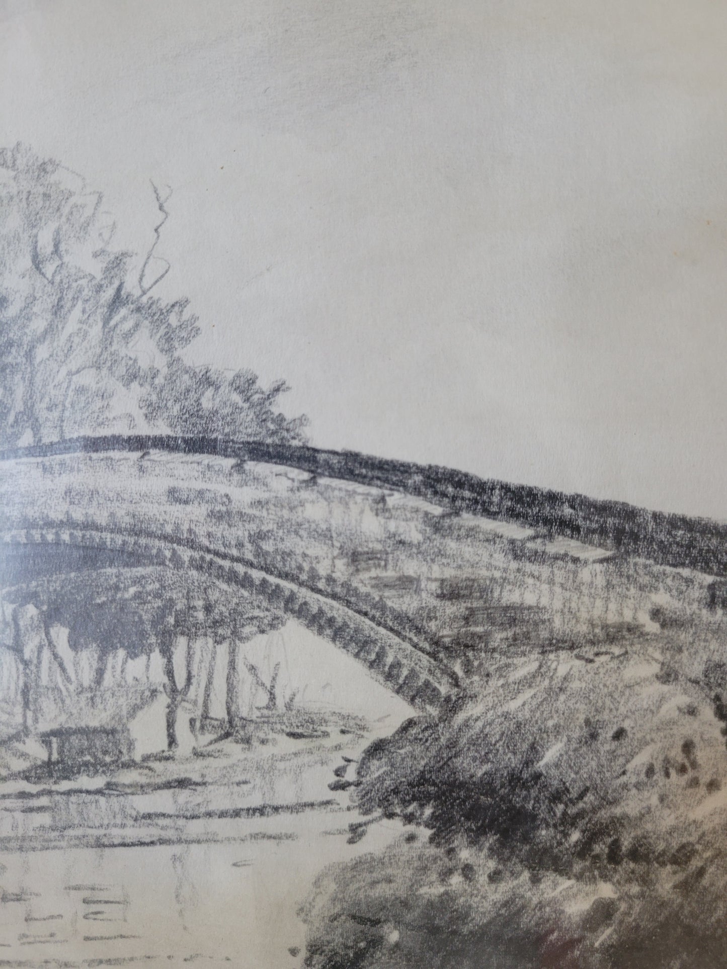 Frank Hurd Original Grafik Wetheral Lanercost Bridge (1970)