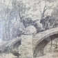 Frank Hurd Original Grafik Wetheral Lanercost Bridge (1970)