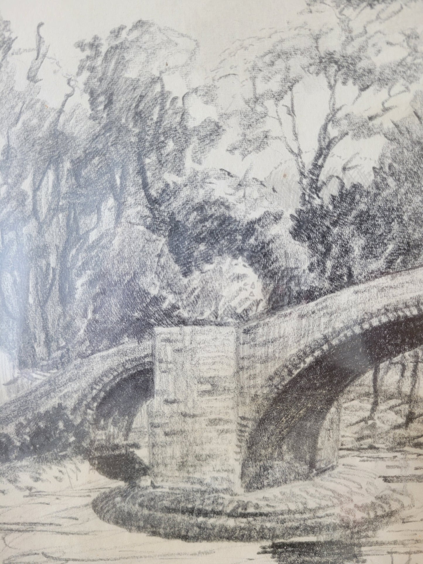 Frank Hurd Original Grafik Wetheral Lanercost Bridge (1970)