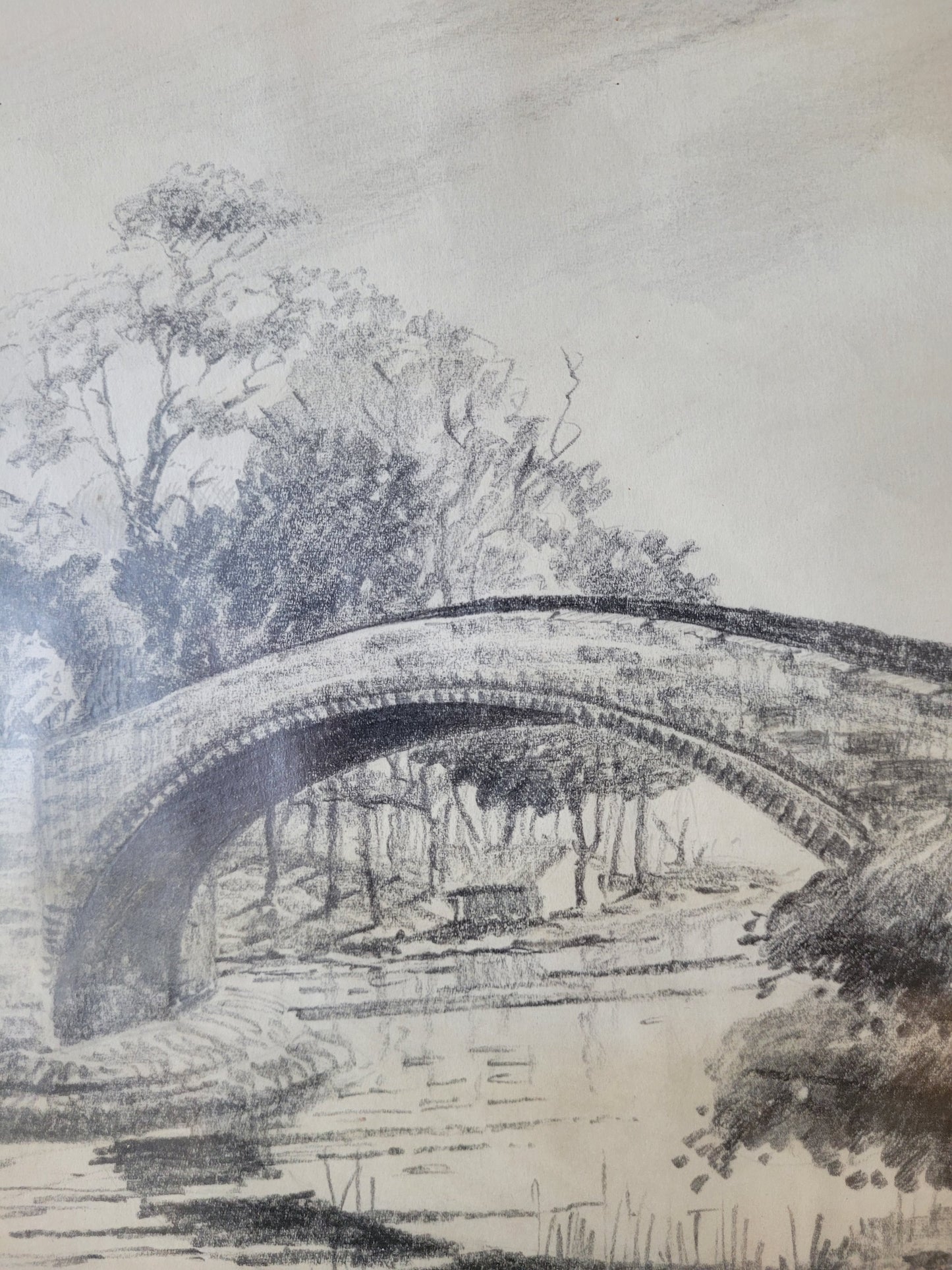 Frank Hurd Original Grafik Wetheral Lanercost Bridge (1970)