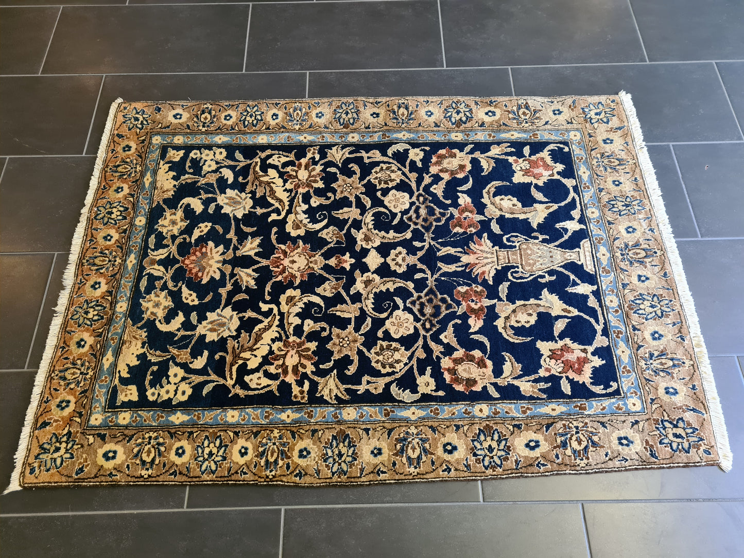 Handgeknüpfter Orientteppich Persischer Isfahan Najafabad 146X106cm